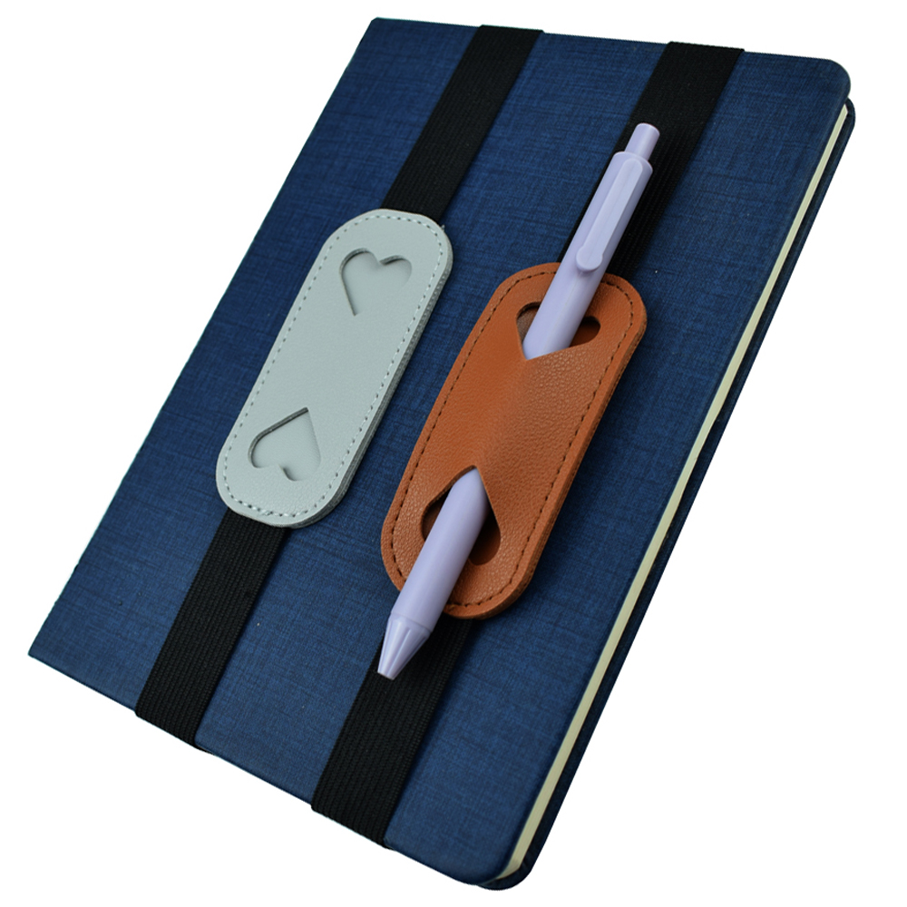 Leather Work Diary - Elastyczny uchwyt na długopis z PU