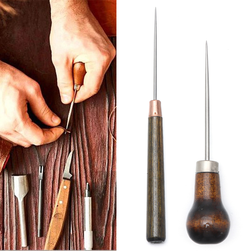 Leatherwork Needles - 1PC szydło drewna uchwyt stopu stożek