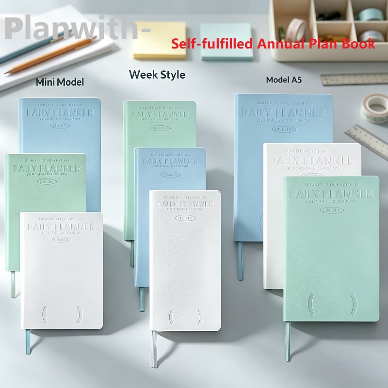 Leather Work Diary - Planer roczny z datami, notatnik, dziennik,