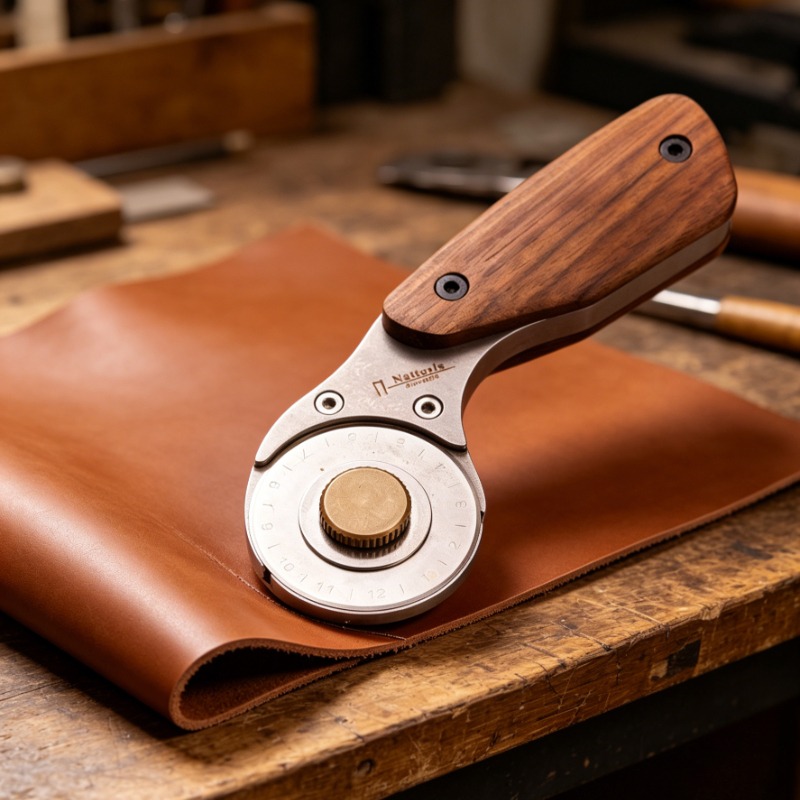 Leatherwork Roller - Całkowicie metalowy obrotowy nóż rolkowy z