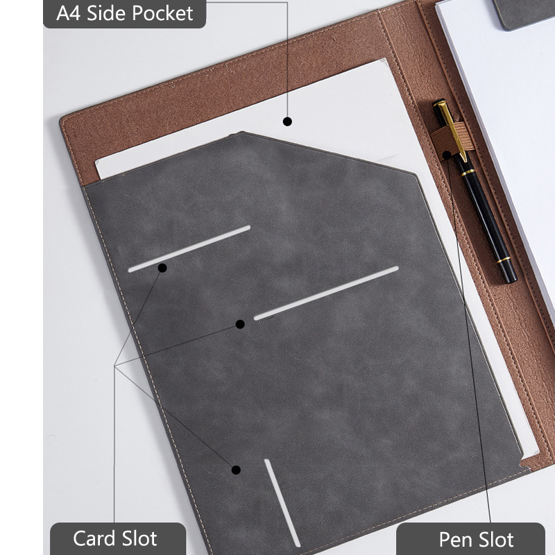 Czarna skórzana teczka konfere – Leather Work Folder recenzja i cena